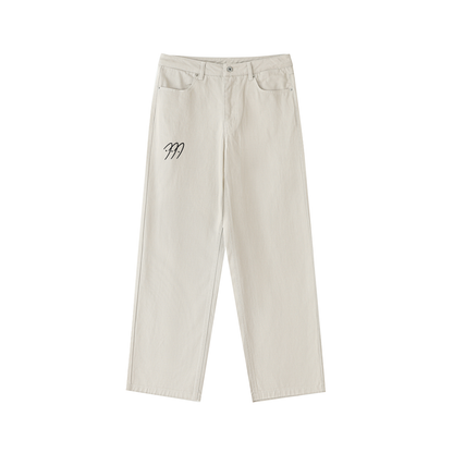 RIVTURO- Heavyweight Cotton Straight-Leg Pants
