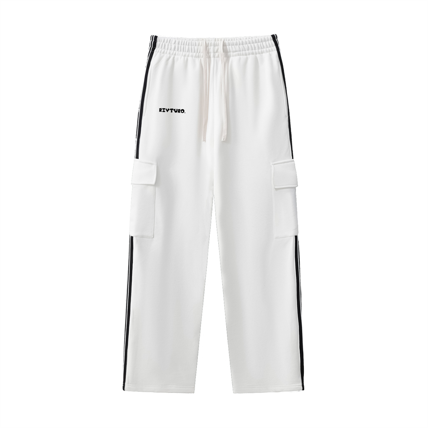 RIVTURO- Side Stripe Straight-Leg Pants