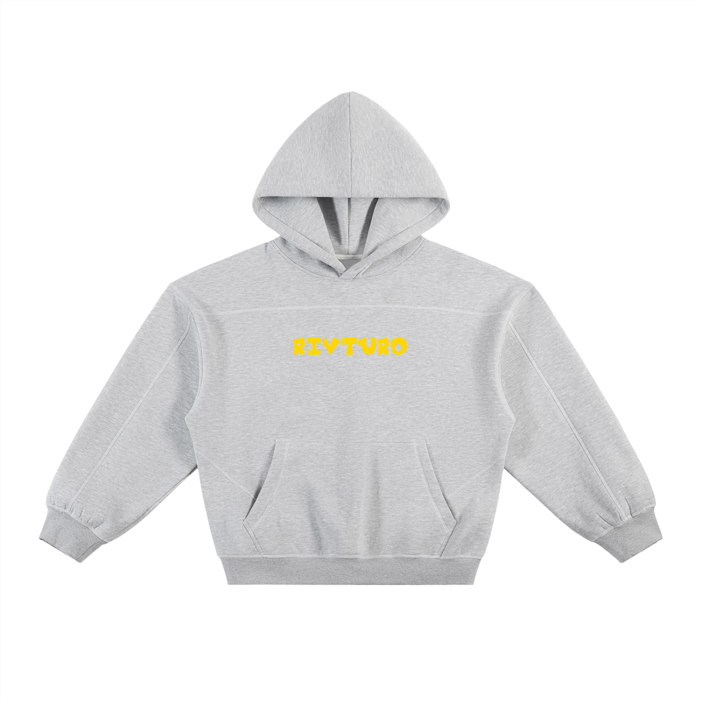 RIVTURO. SPECIAL. EDITION- Contrast-Stitched Boxy Fleece Hoodie