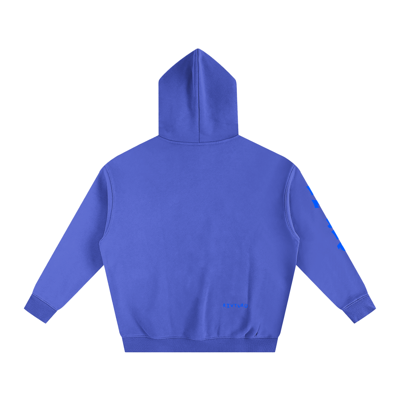 RIVTURO. EN. BLU.- Oversize Fleeced Hoodie