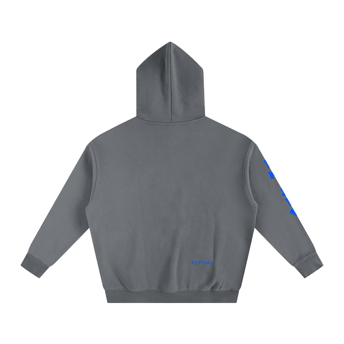 RIVTURO. EN. BLU.- Oversize Fleeced Hoodie