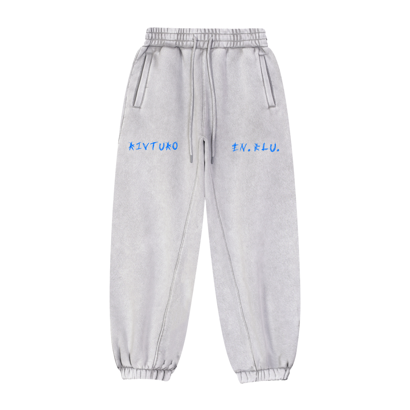 RIVTURO. EN. BLU- Fleeced Jogger Sweatpants