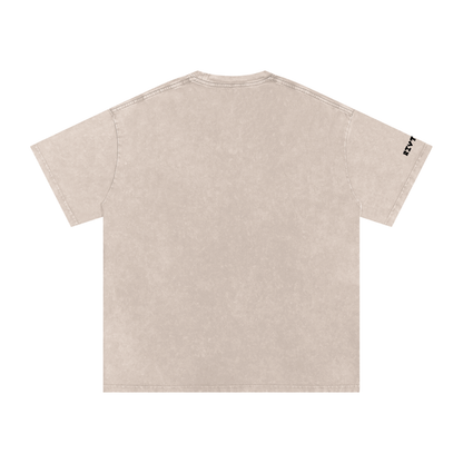 RIVTURO. NEW LOGO- Snow Washed Oversized Cotton T-Shirt