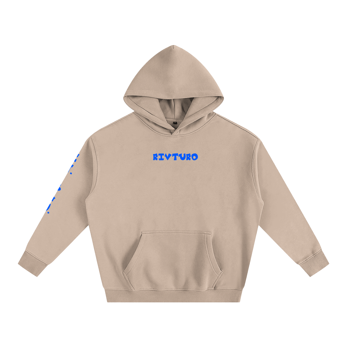 RIVTURO. EN. BLU.- Oversize Fleeced Hoodie