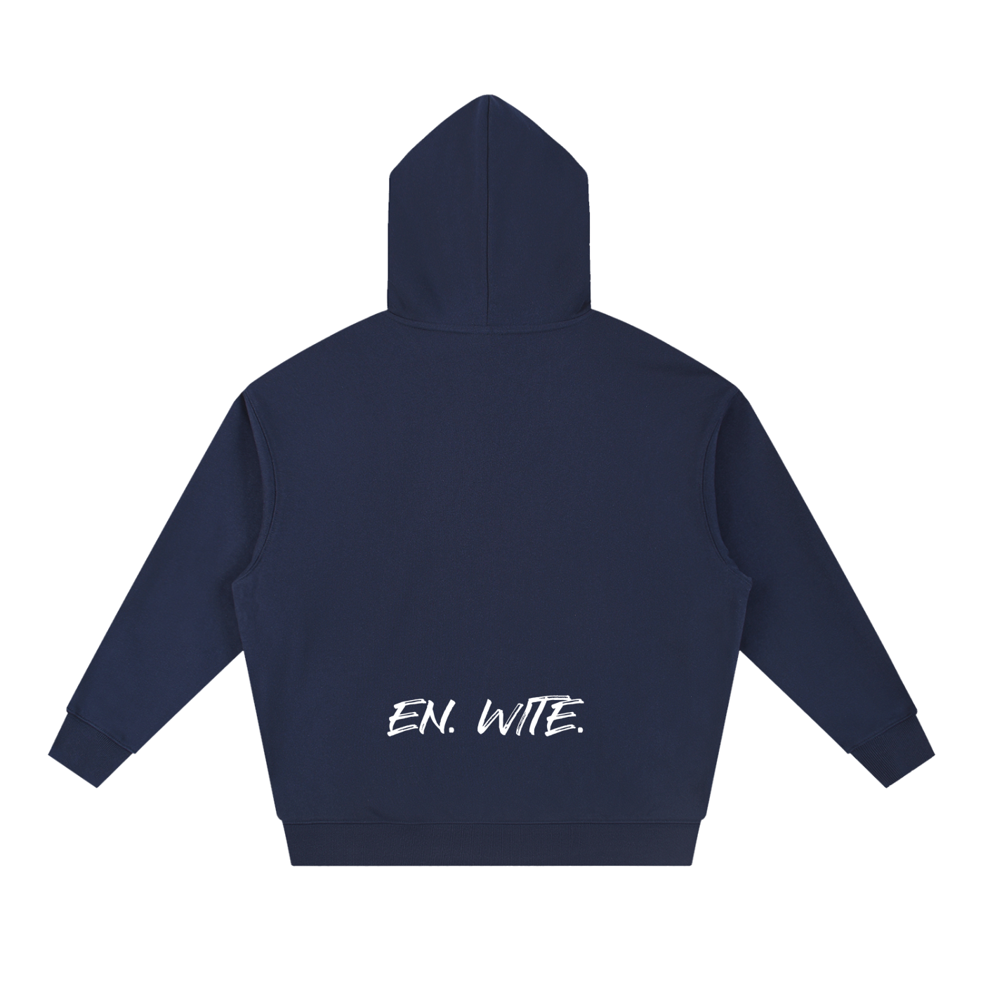 RIVTURO. EN. wite- Essential Boxy Heavyweight Drop-Shoulder Hoodie