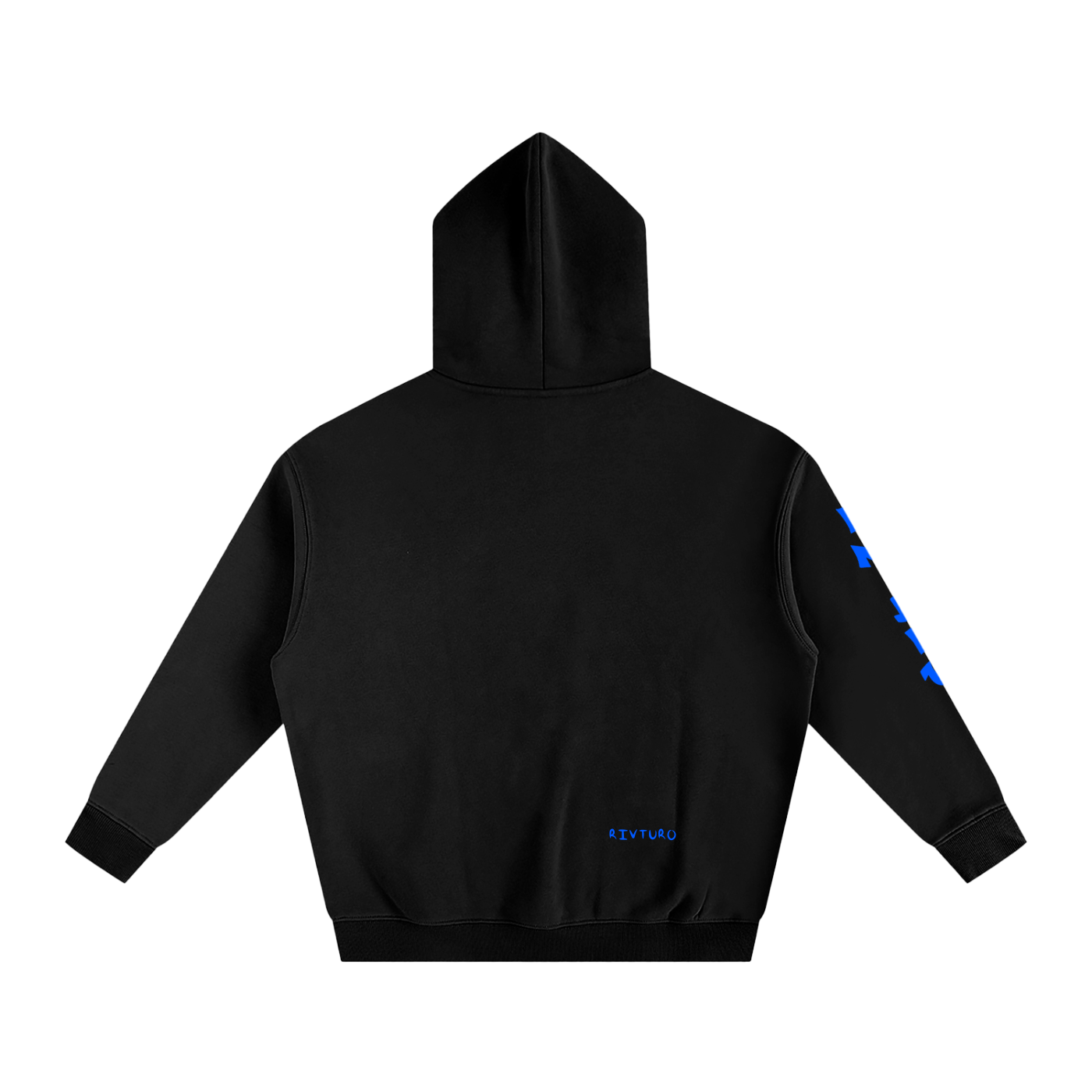 RIVTURO. EN. BLU.- Oversize Fleeced Hoodie