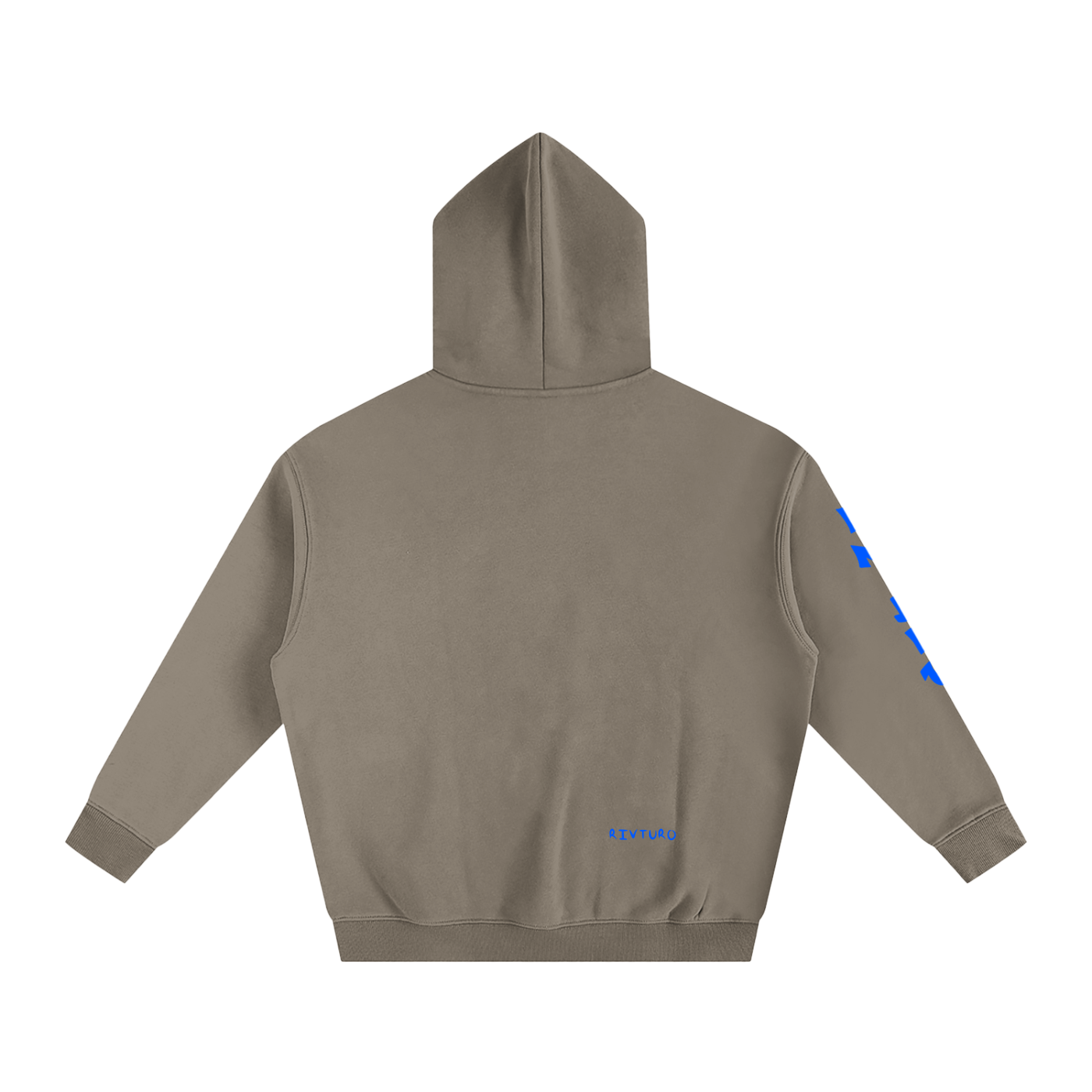RIVTURO. EN. BLU.- Oversize Fleeced Hoodie