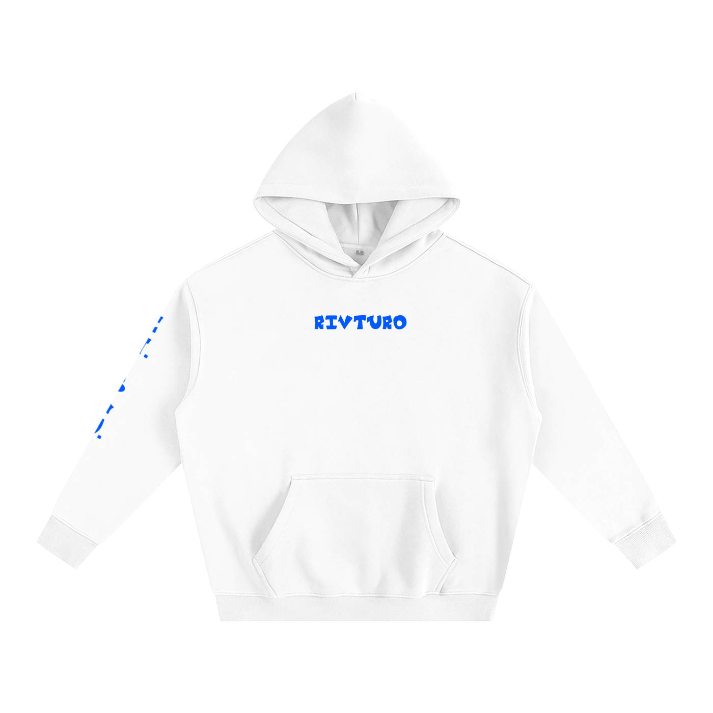 RIVTURO. EN. BLU.- Oversize Fleeced Hoodie