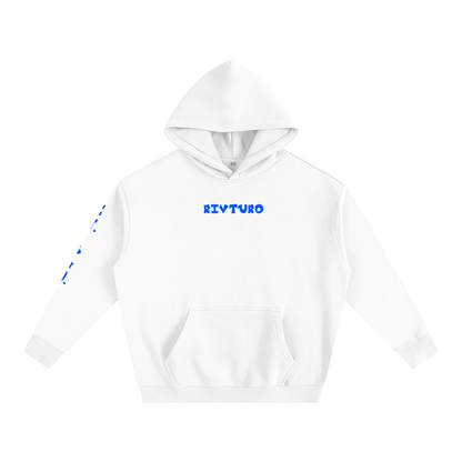RIVTURO. EN. BLU.- Oversize Fleeced Hoodie
