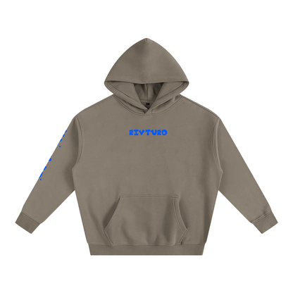 RIVTURO. EN. BLU.- Oversize Fleeced Hoodie