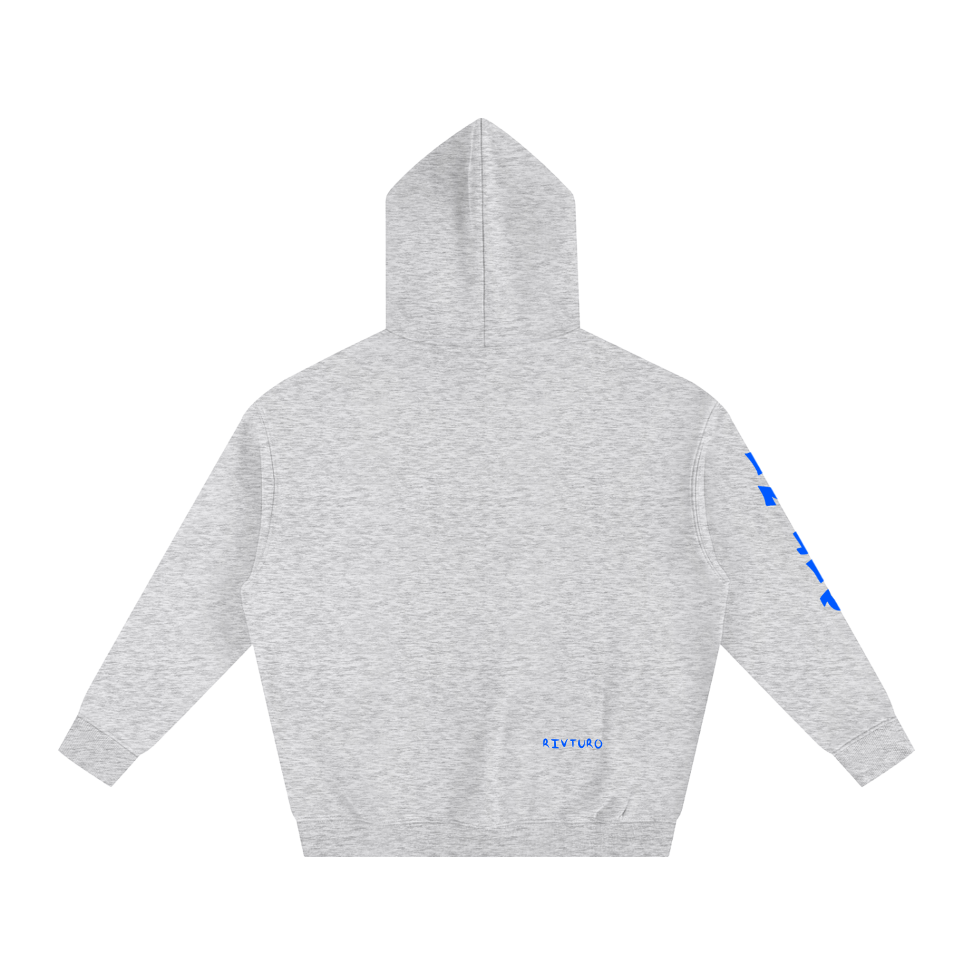 RIVTURO. EN. BLU.- Oversize Fleeced Hoodie