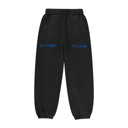 RIVTURO. EN. BLU- Fleeced Jogger Sweatpants