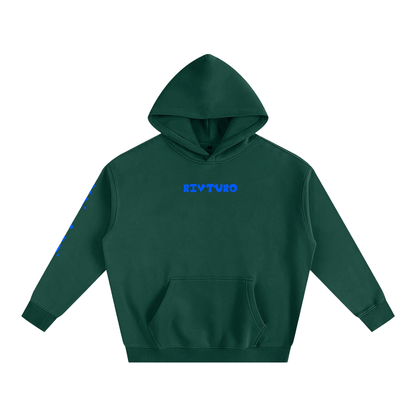 RIVTURO. EN. BLU.- Oversize Fleeced Hoodie