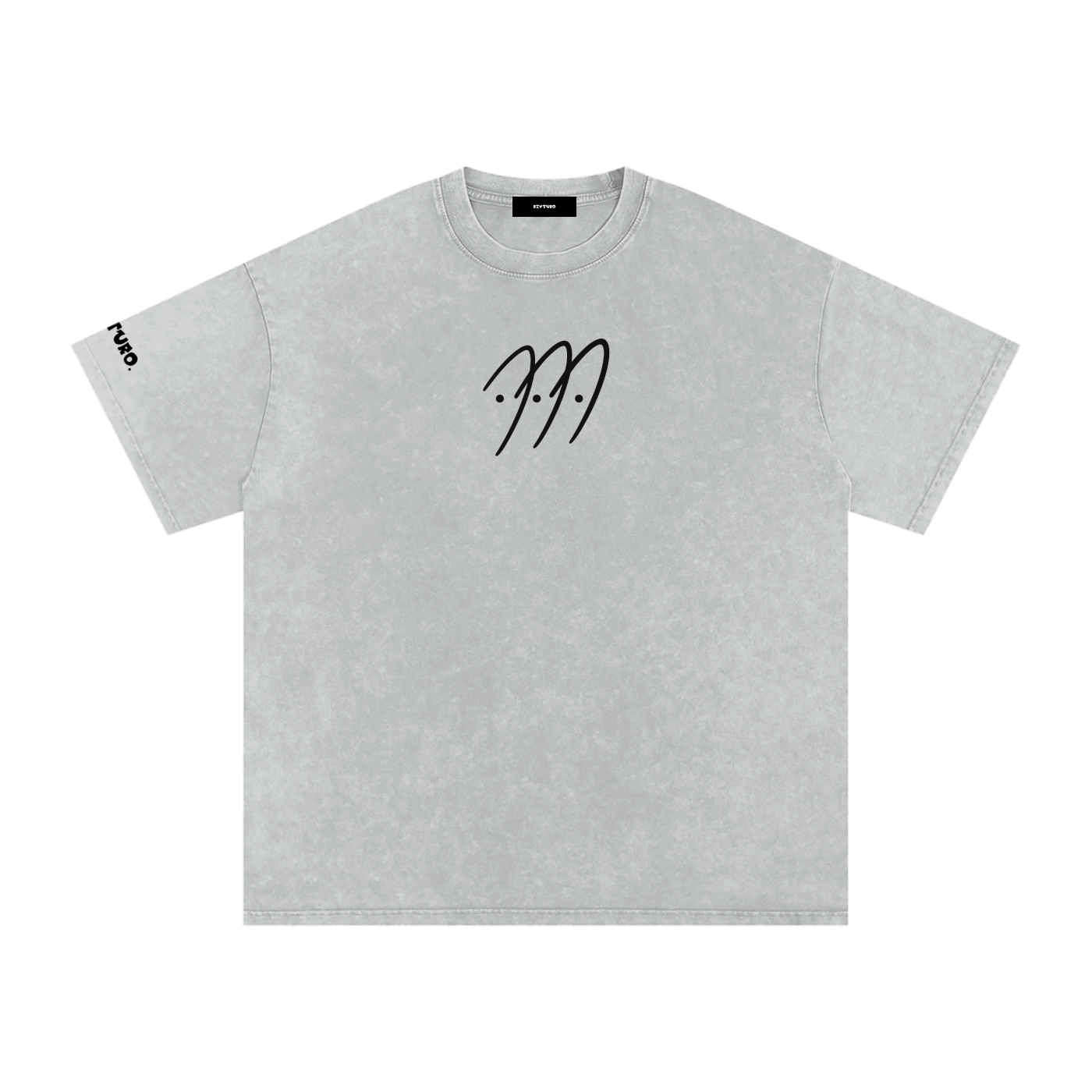 RIVTURO. NEW LOGO- Snow Washed Oversized Cotton T-Shirt
