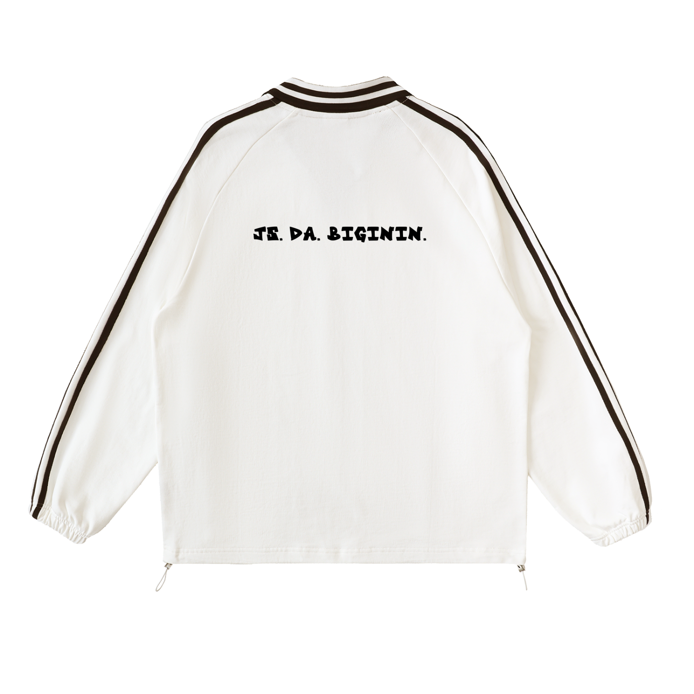 RIVTURO- Contrast Striped Lapel Collar Sweatshirt