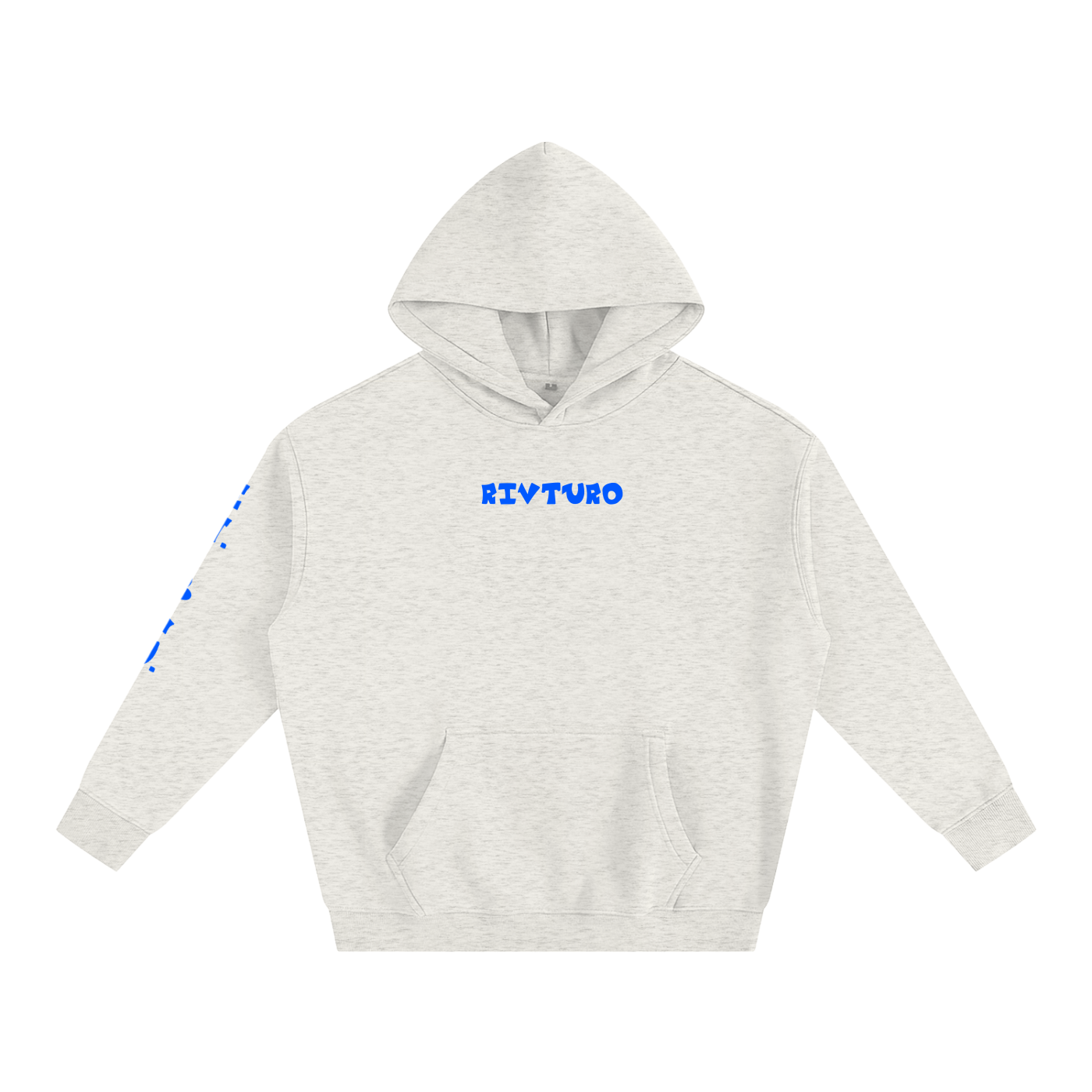 RIVTURO. EN. BLU.- Oversize Fleeced Hoodie