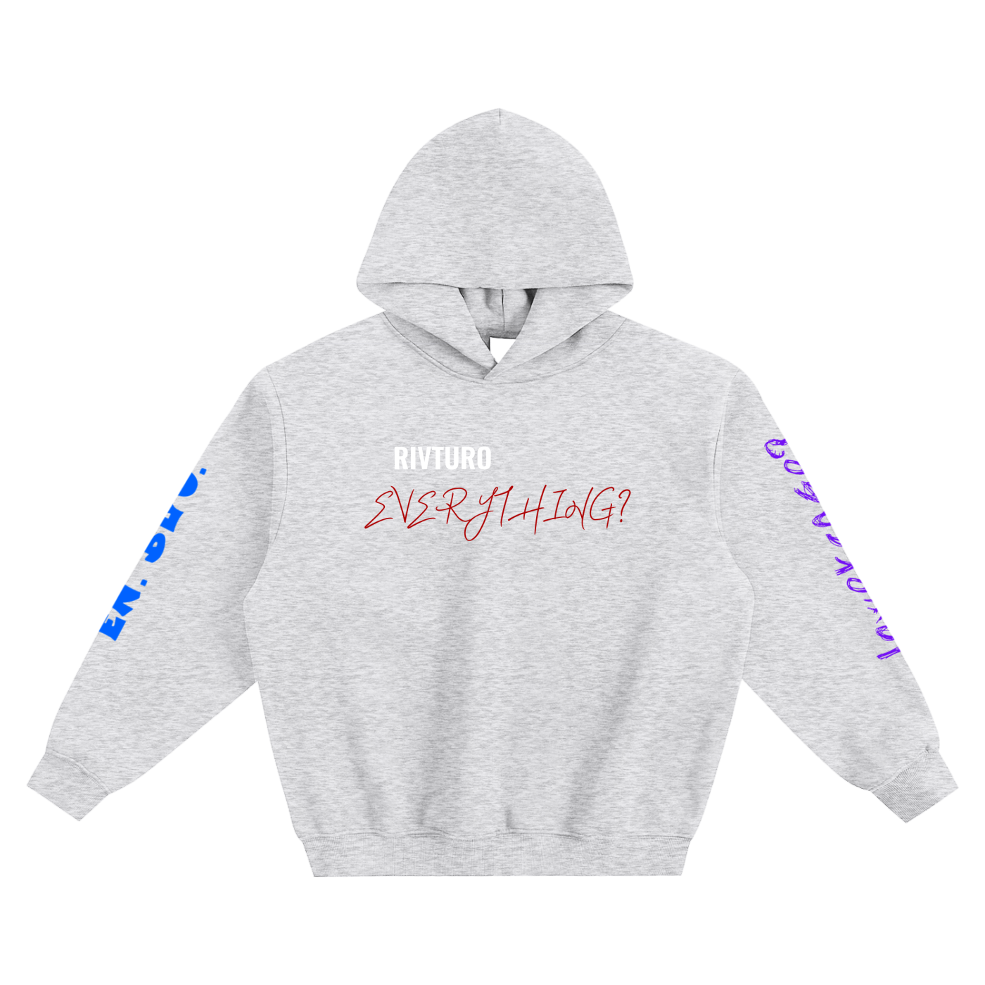 RIVTURO. EVERYTHING- Fleeced Boxy Hoodie