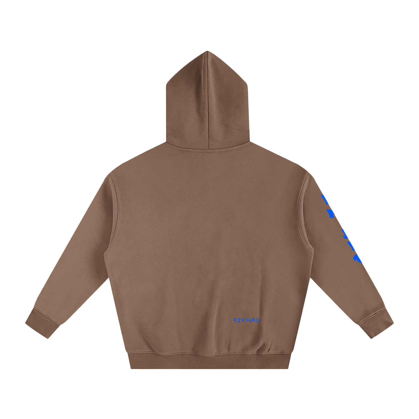 RIVTURO. EN. BLU.- Oversize Fleeced Hoodie