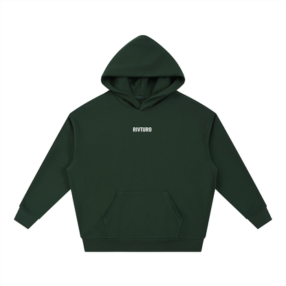 RIVTURO. EN. wite- Essential Boxy Heavyweight Drop-Shoulder Hoodie