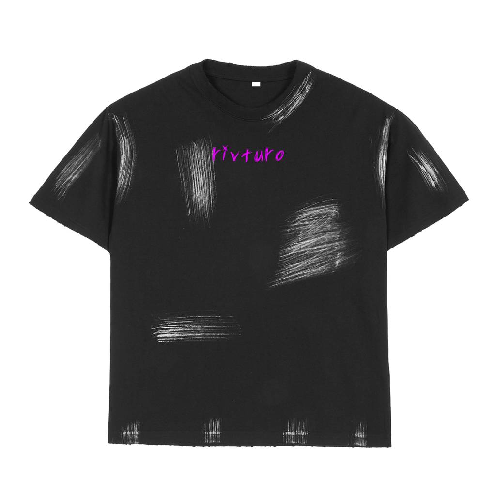 rivturo- lower case?- Hand Brushed Cotton T-Shirt