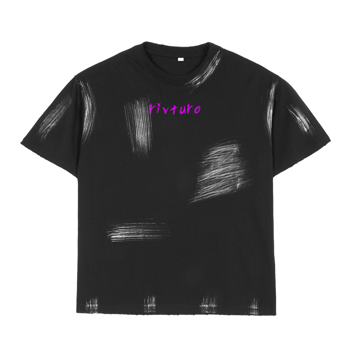 rivturo- lower case?- Hand Brushed Cotton T-Shirt