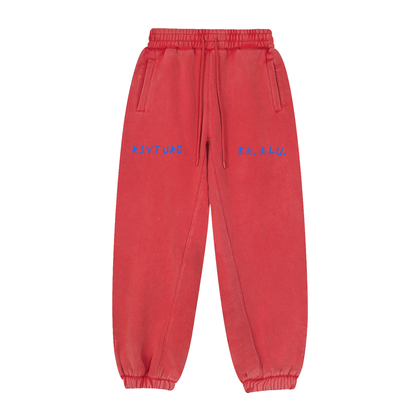 RIVTURO. EN. BLU- Fleeced Jogger Sweatpants