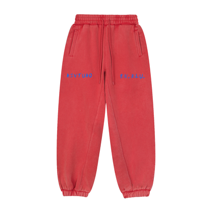 RIVTURO. EN. BLU- Fleeced Jogger Sweatpants