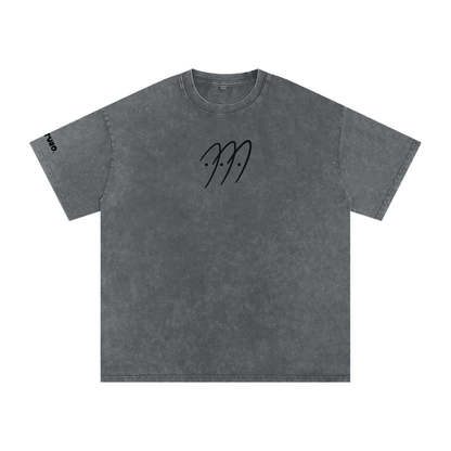 RIVTURO. NEW LOGO- Snow Washed Oversized Cotton T-Shirt
