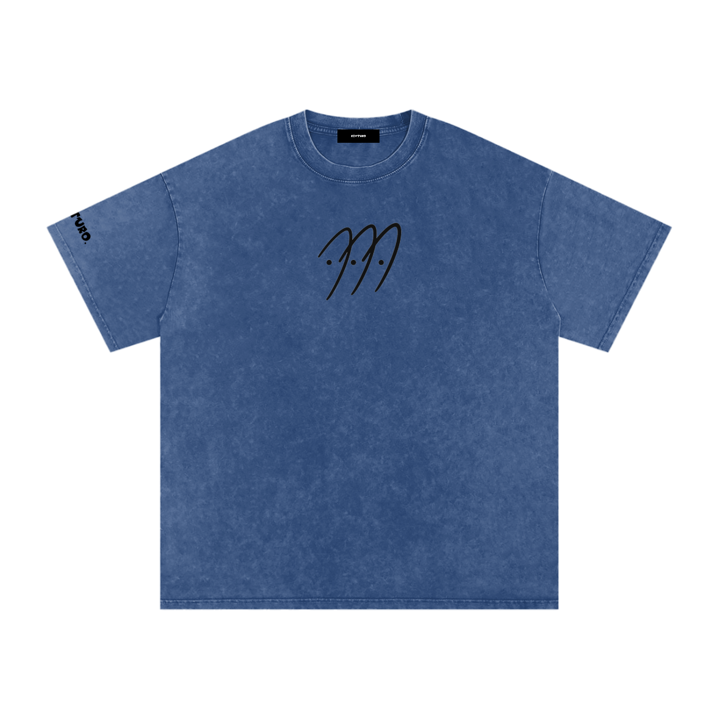 RIVTURO. NEW LOGO- Snow Washed Oversized Cotton T-Shirt