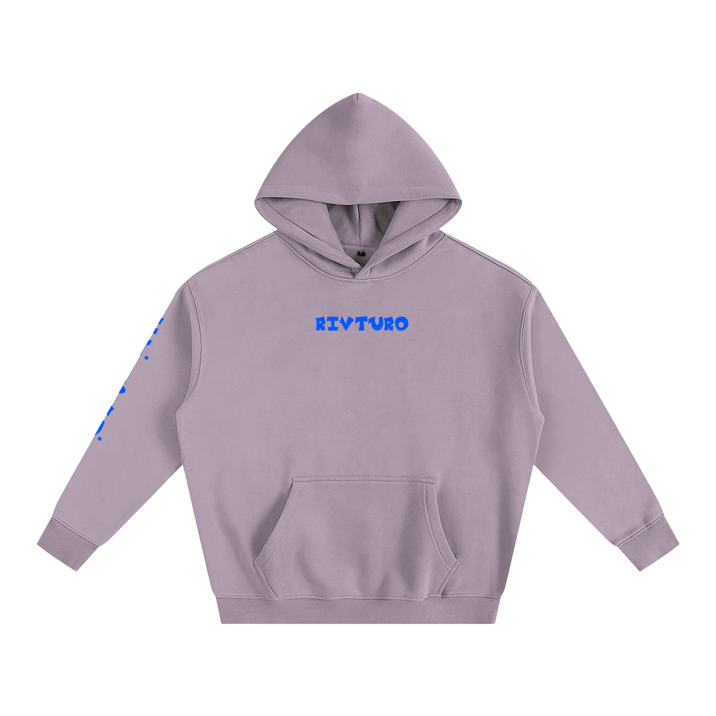 RIVTURO. EN. BLU.- Oversize Fleeced Hoodie
