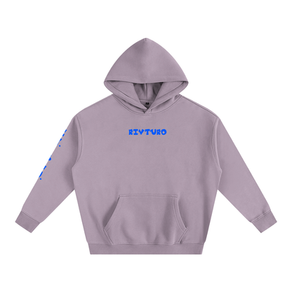 RIVTURO. EN. BLU.- Oversize Fleeced Hoodie