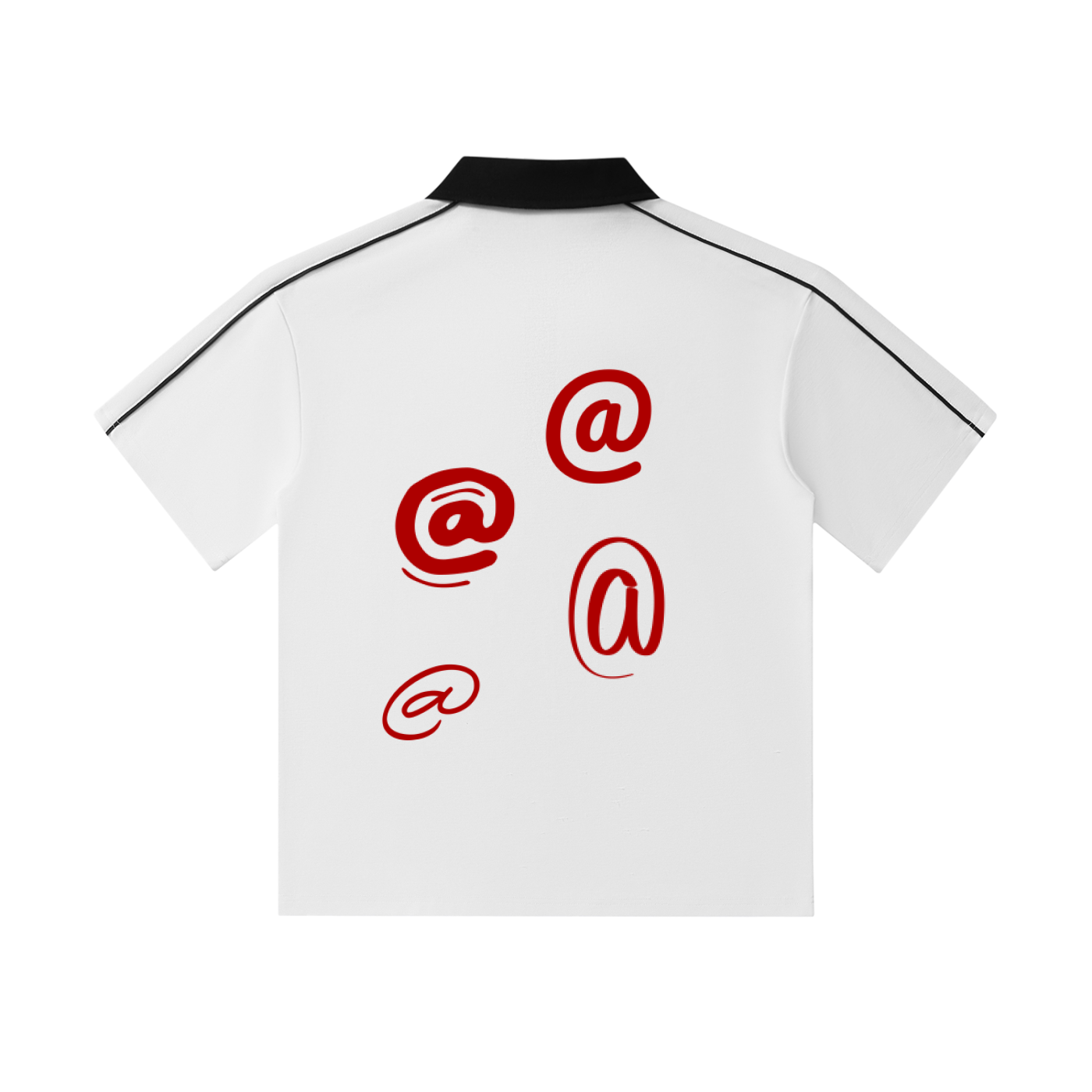 RIVTURO- Contrast Collar Short-Sleeve Polo Shirt