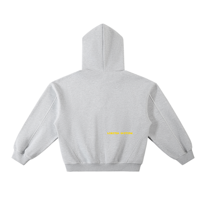 RIVTURO. SPECIAL. EDITION- Contrast-Stitched Boxy Fleece Hoodie