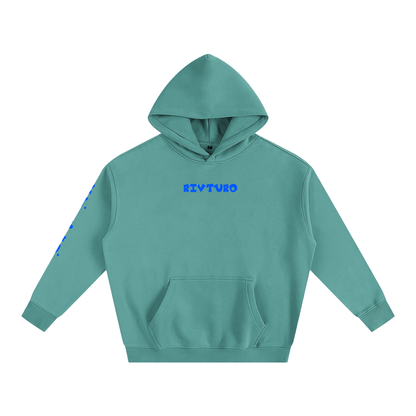 RIVTURO. EN. BLU.- Oversize Fleeced Hoodie