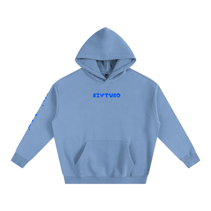RIVTURO. EN. BLU.- Oversize Fleeced Hoodie