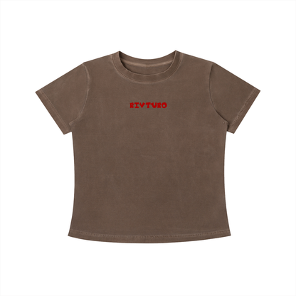 WOMENS. RIVTURO- Vintage Wash Slim Fit T-shirt