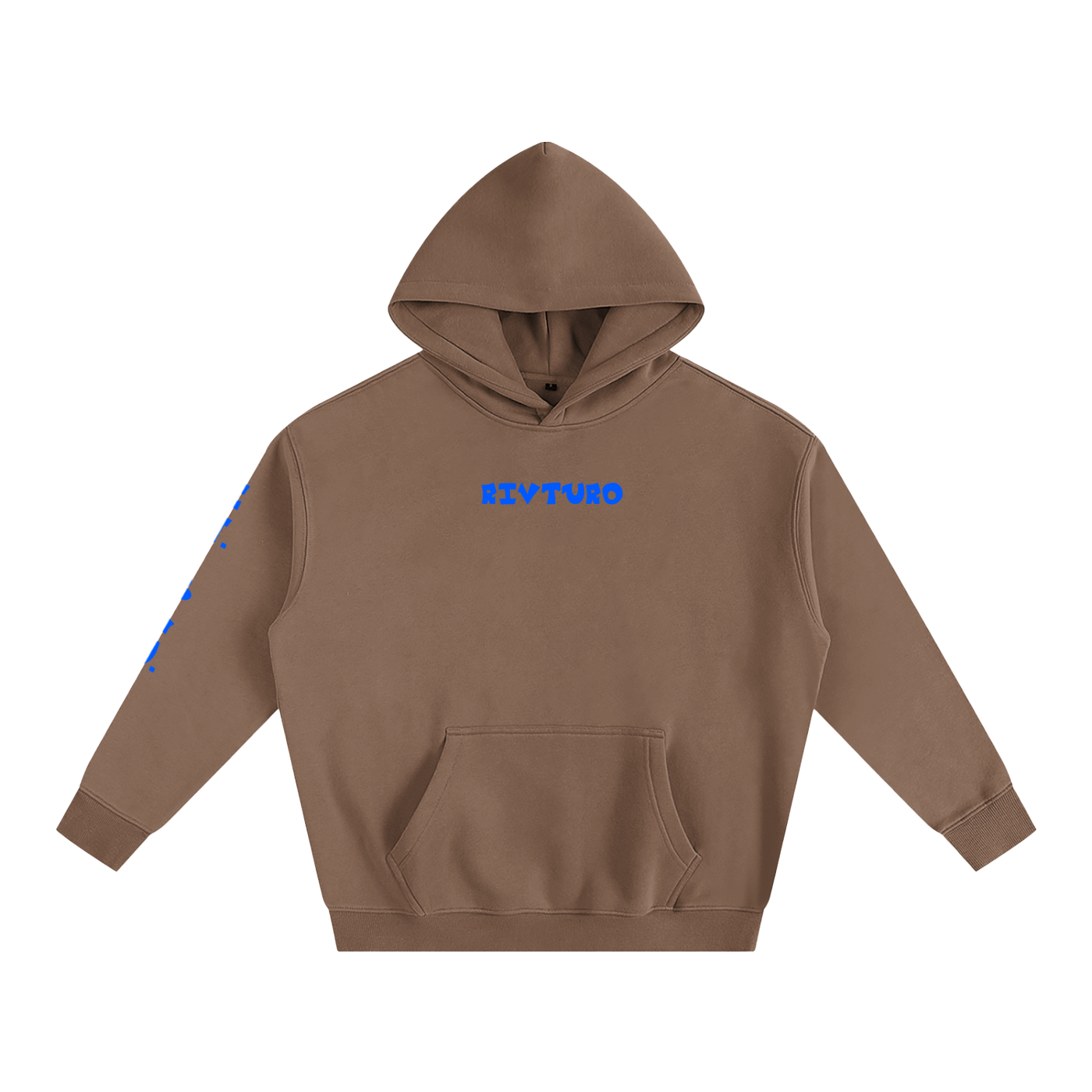 RIVTURO. EN. BLU.- Oversize Fleeced Hoodie