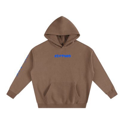 RIVTURO. EN. BLU.- Oversize Fleeced Hoodie