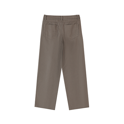 RIVTURO- Heavyweight Cotton Straight-Leg Pants
