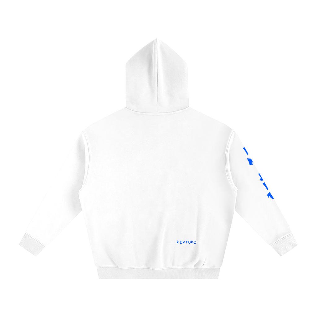 RIVTURO. EN. BLU.- Oversize Fleeced Hoodie