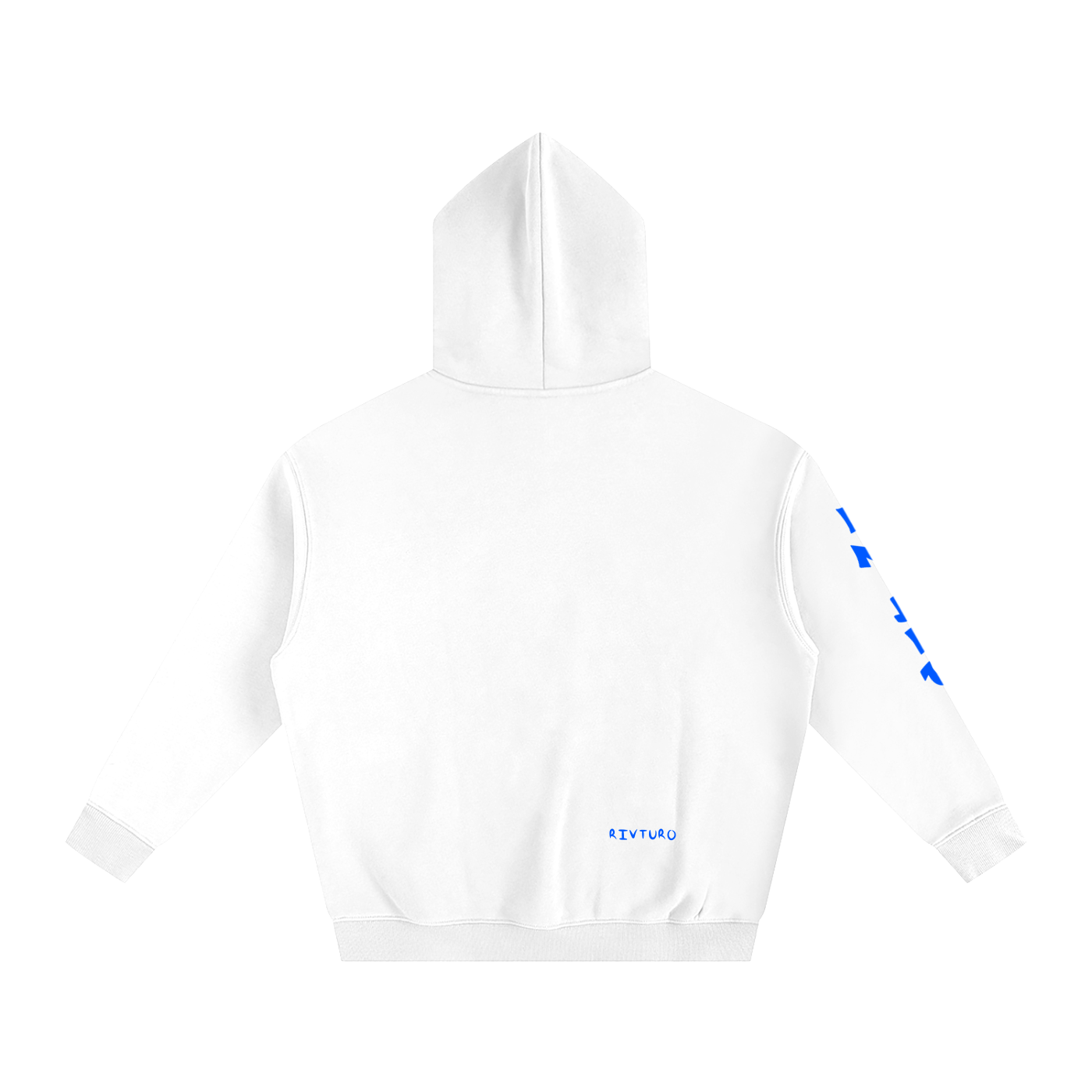 RIVTURO. EN. BLU.- Oversize Fleeced Hoodie