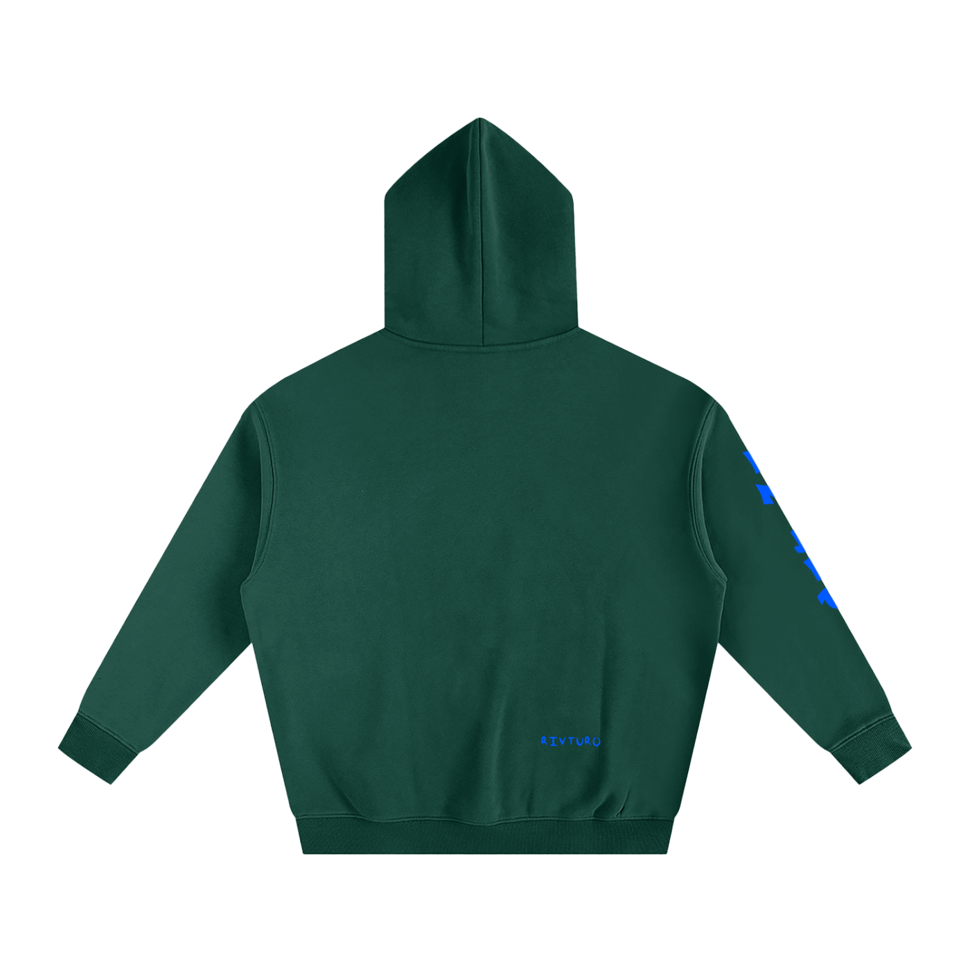 RIVTURO. EN. BLU.- Oversize Fleeced Hoodie