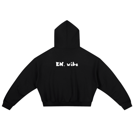 RIVTURO. EN. wite- Essential Boxy Darted Sleeve Hoodie