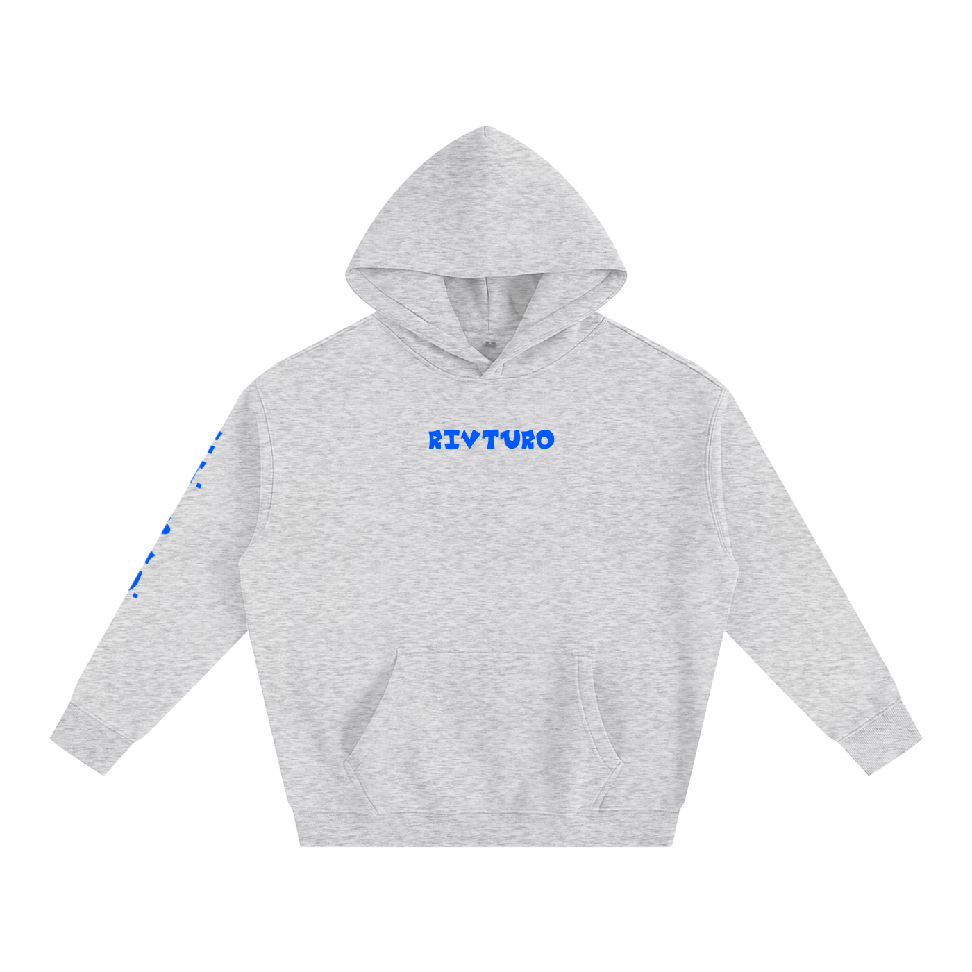 RIVTURO. EN. BLU.- Oversize Fleeced Hoodie