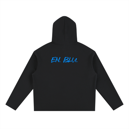 RIVTURO. EN. BLU- Oversized Fleece Hoodie