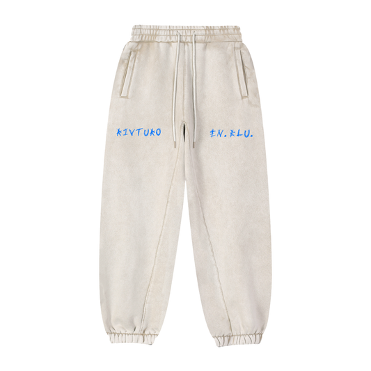 RIVTURO. EN. BLU- Fleeced Jogger Sweatpants