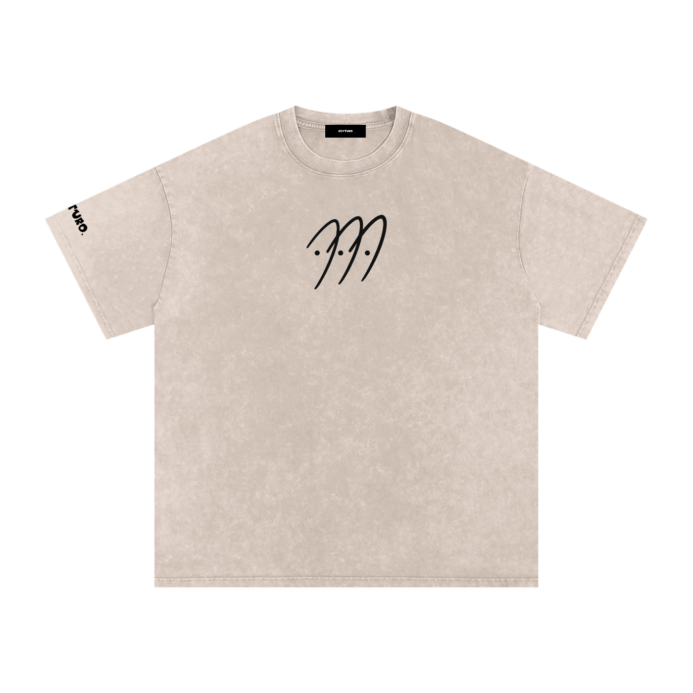 RIVTURO. NEW LOGO- Snow Washed Oversized Cotton T-Shirt