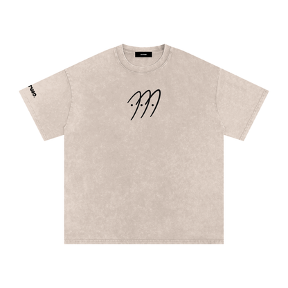 RIVTURO. NEW LOGO- Snow Washed Oversized Cotton T-Shirt