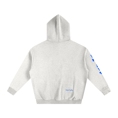 RIVTURO. EN. BLU.- Oversize Fleeced Hoodie