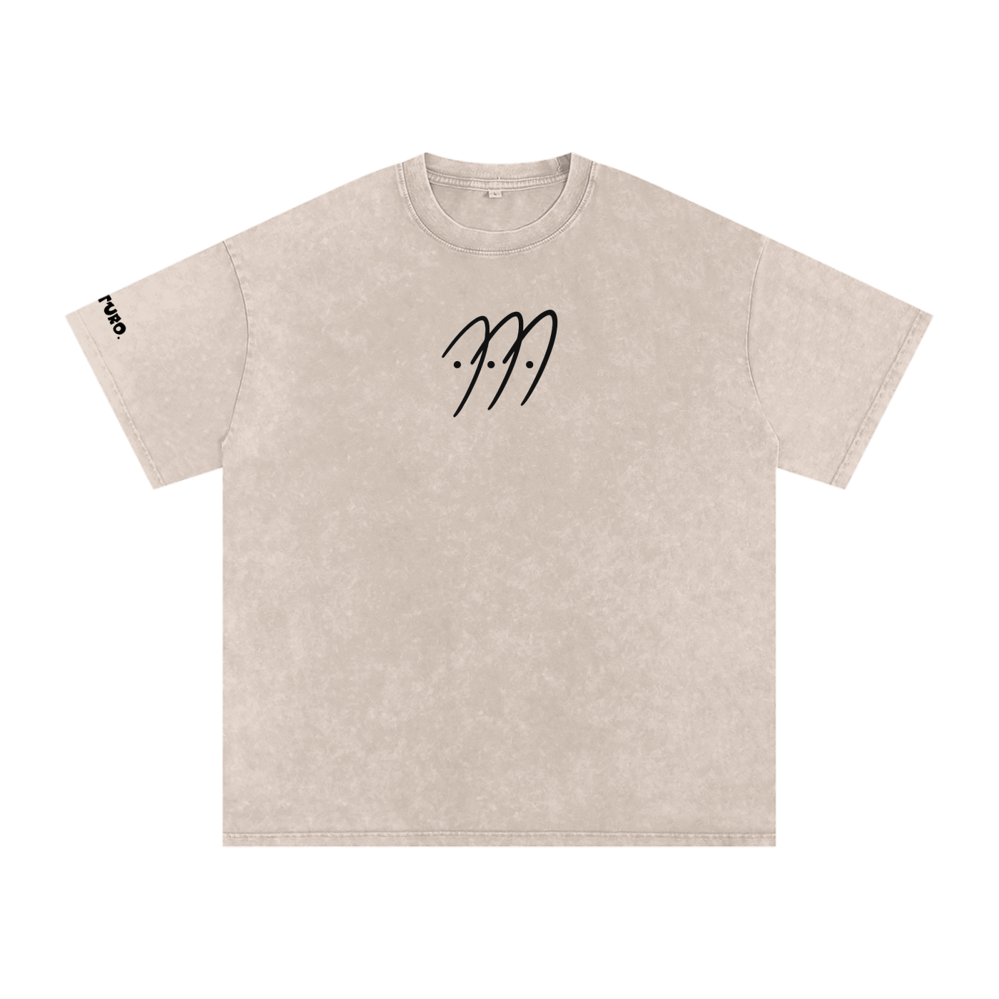 RIVTURO. NEW LOGO- Snow Washed Oversized Cotton T-Shirt